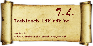 Trebitsch Lóránt névjegykártya